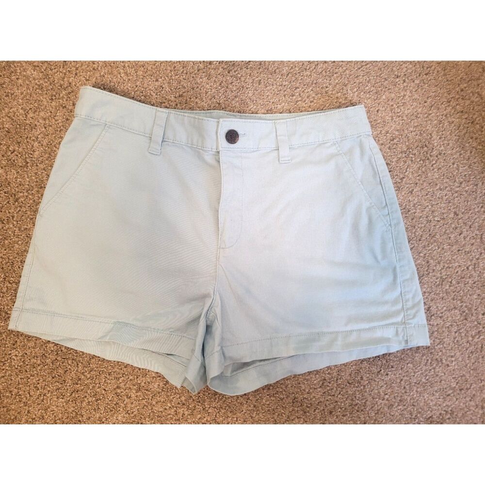A New Day Women's Shorts Size 8 Light Blue Stretch Chino Casual Flat Front